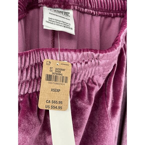 NWT Victoria’s Secret Velour Shine Tracksuit Crop Hoodie Pants Pink Size S XS - Picture 11 of 12